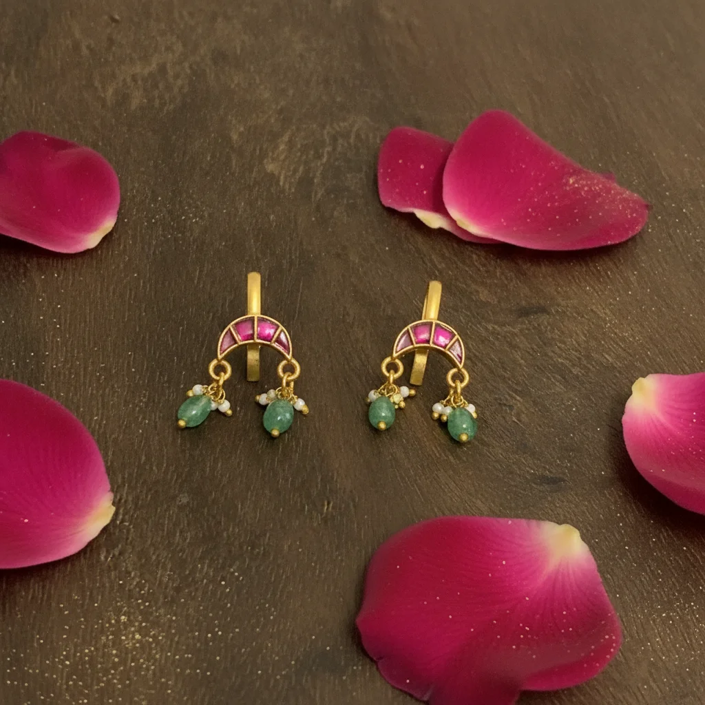 Crescent Bloom Nose Pin Set