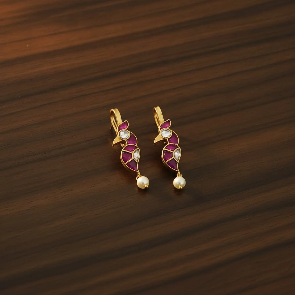 Traditional Parrot Motif Clip-on Nose Pin