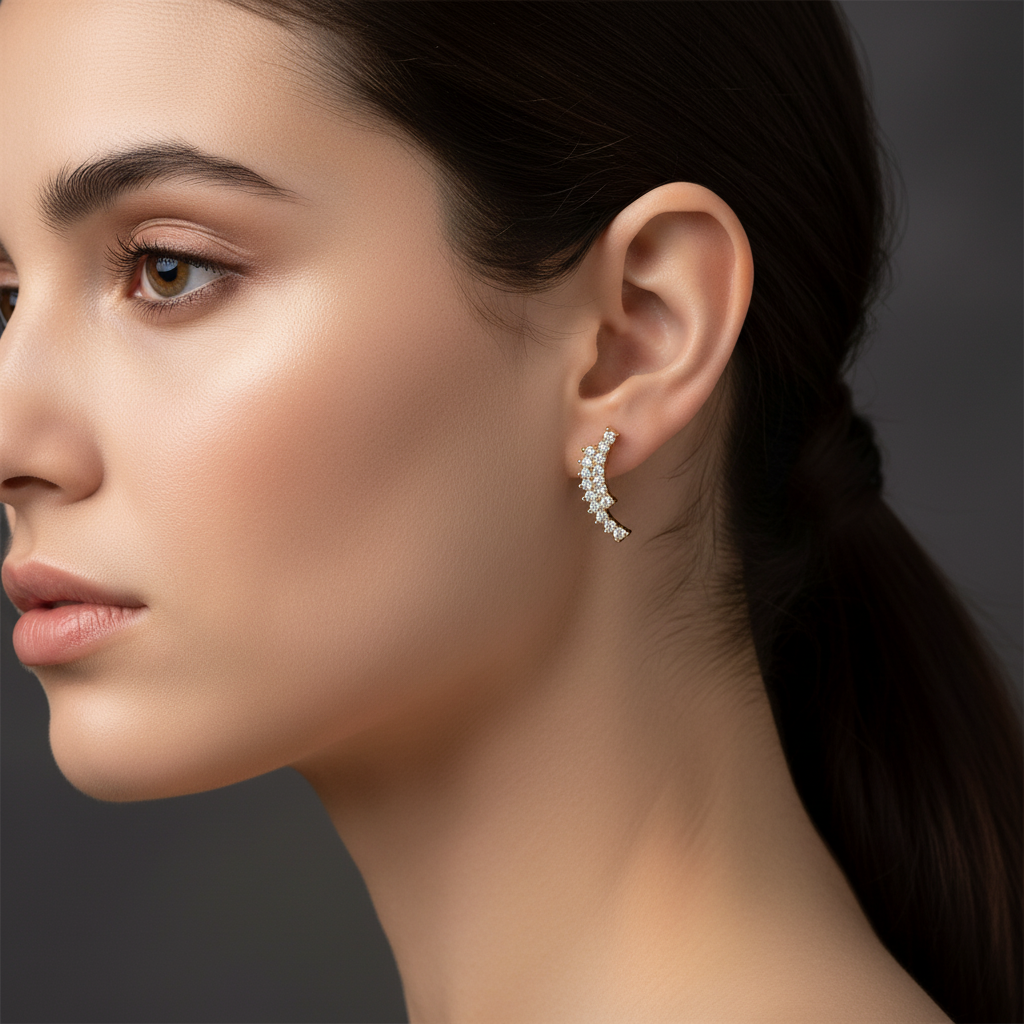 Crystal Climber Earrings - View 4