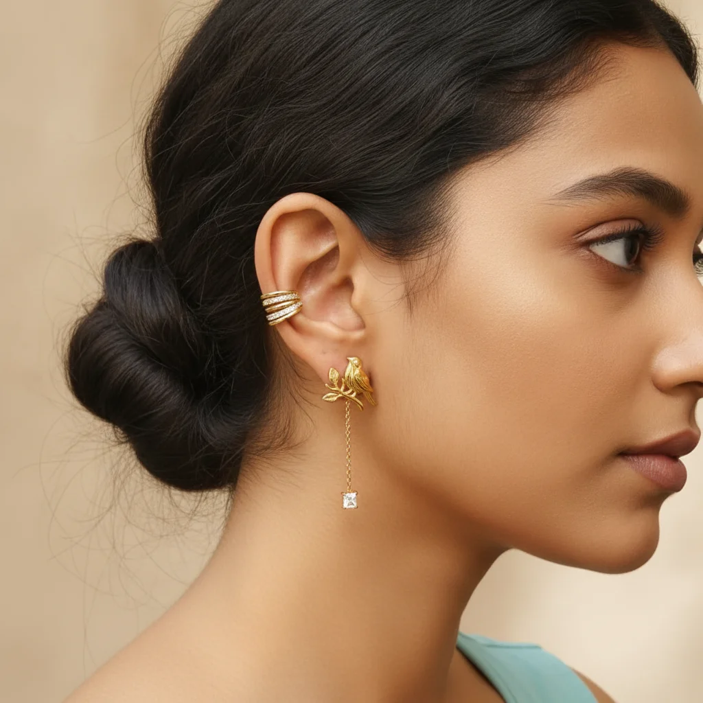 Enchanted Garden Bird Ear Cuff Set