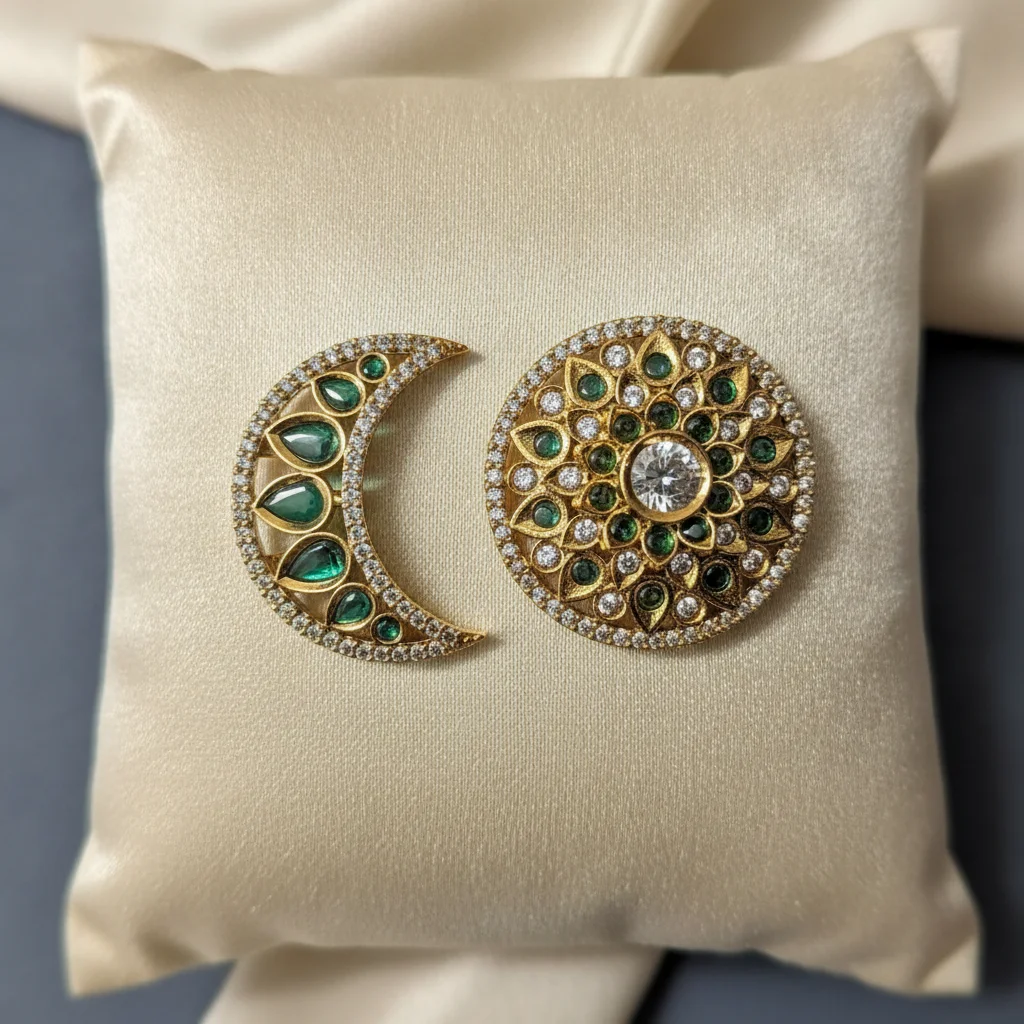Celestial Emerald & Gold Accessory Set