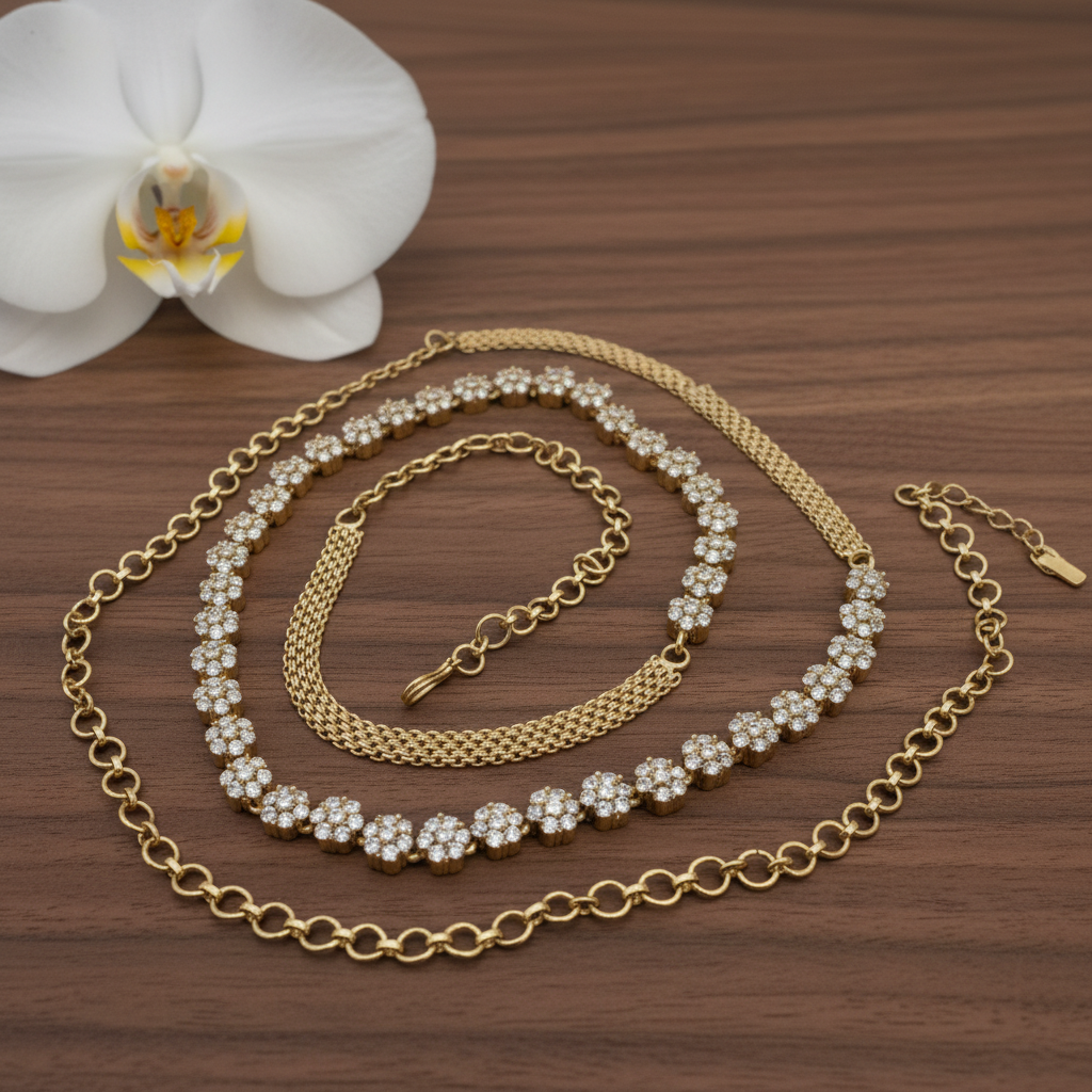 Aura Floral Multi-Layered Hip Belt - View 2