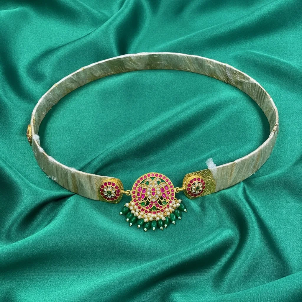 Traditional Kemp Stone & Pearl Kamarband