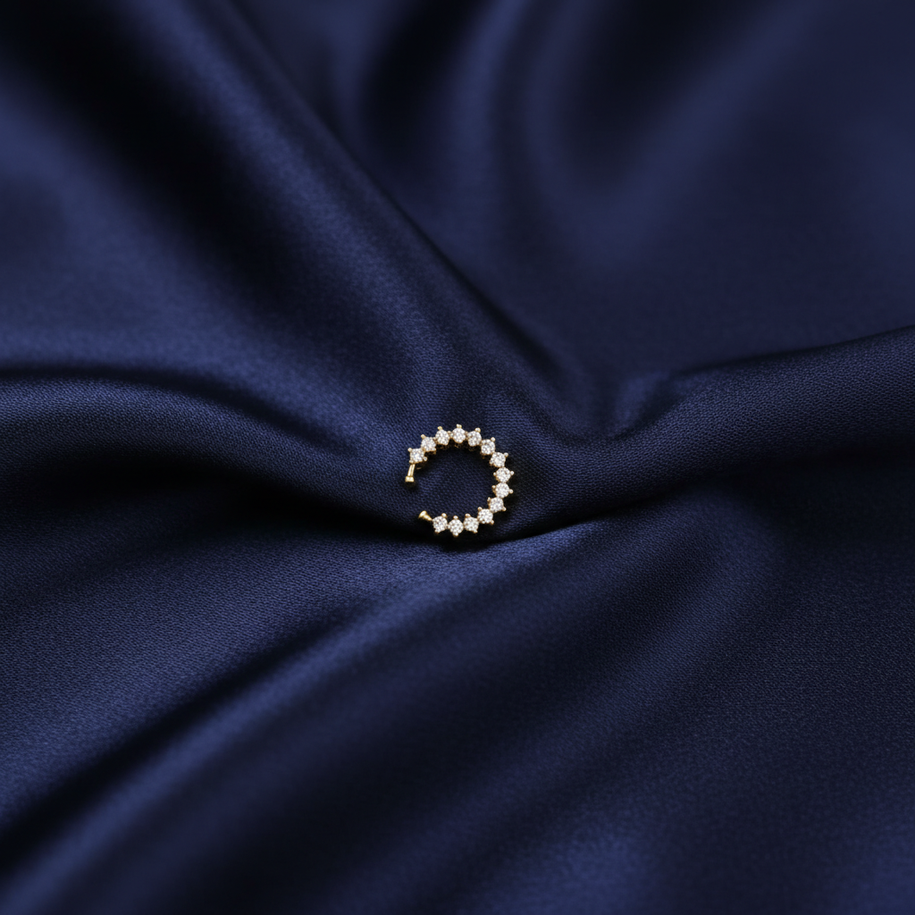 Celestial Aura Stone-Studded Nose Pin