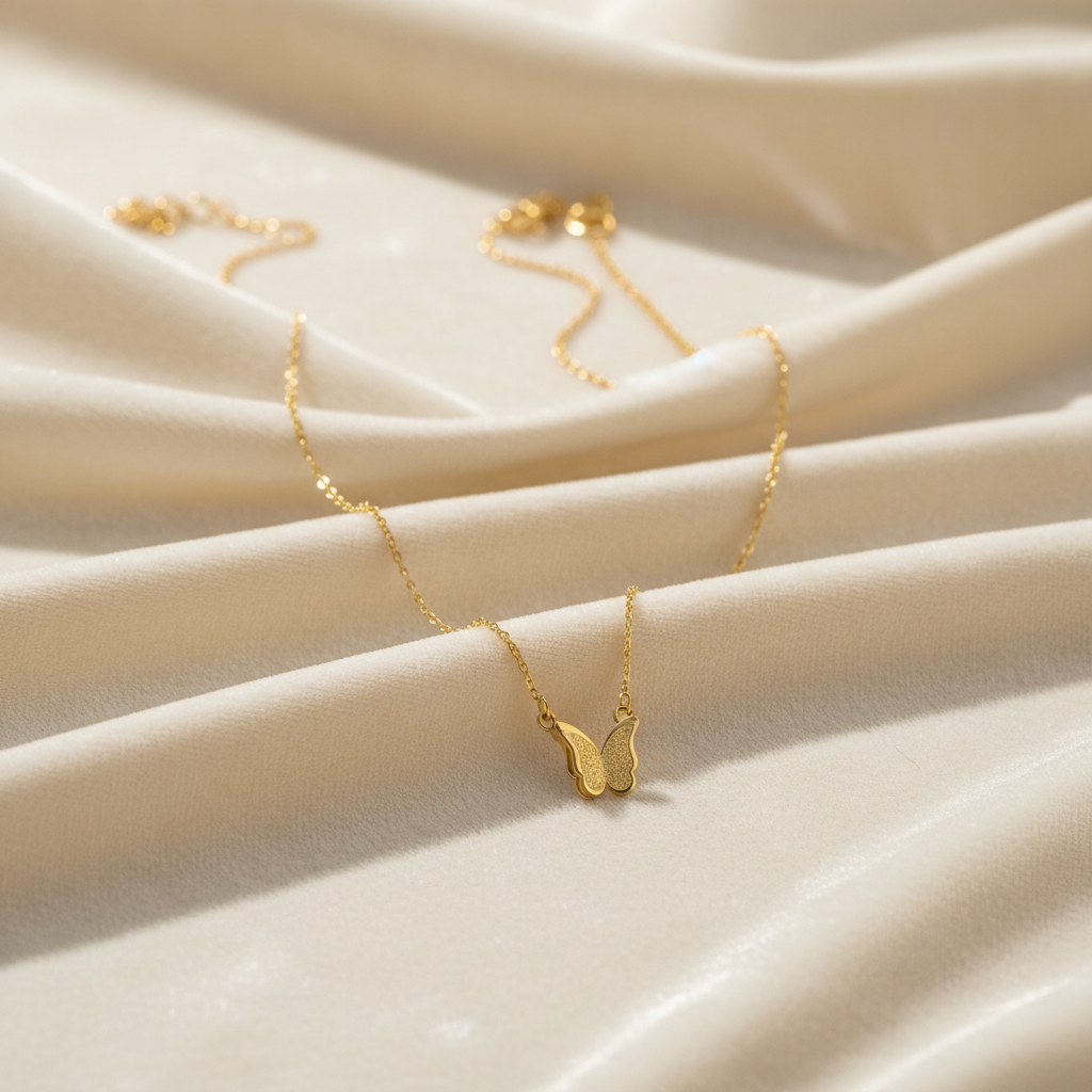 Fluttering Elegance Butterfly Necklace - View 2