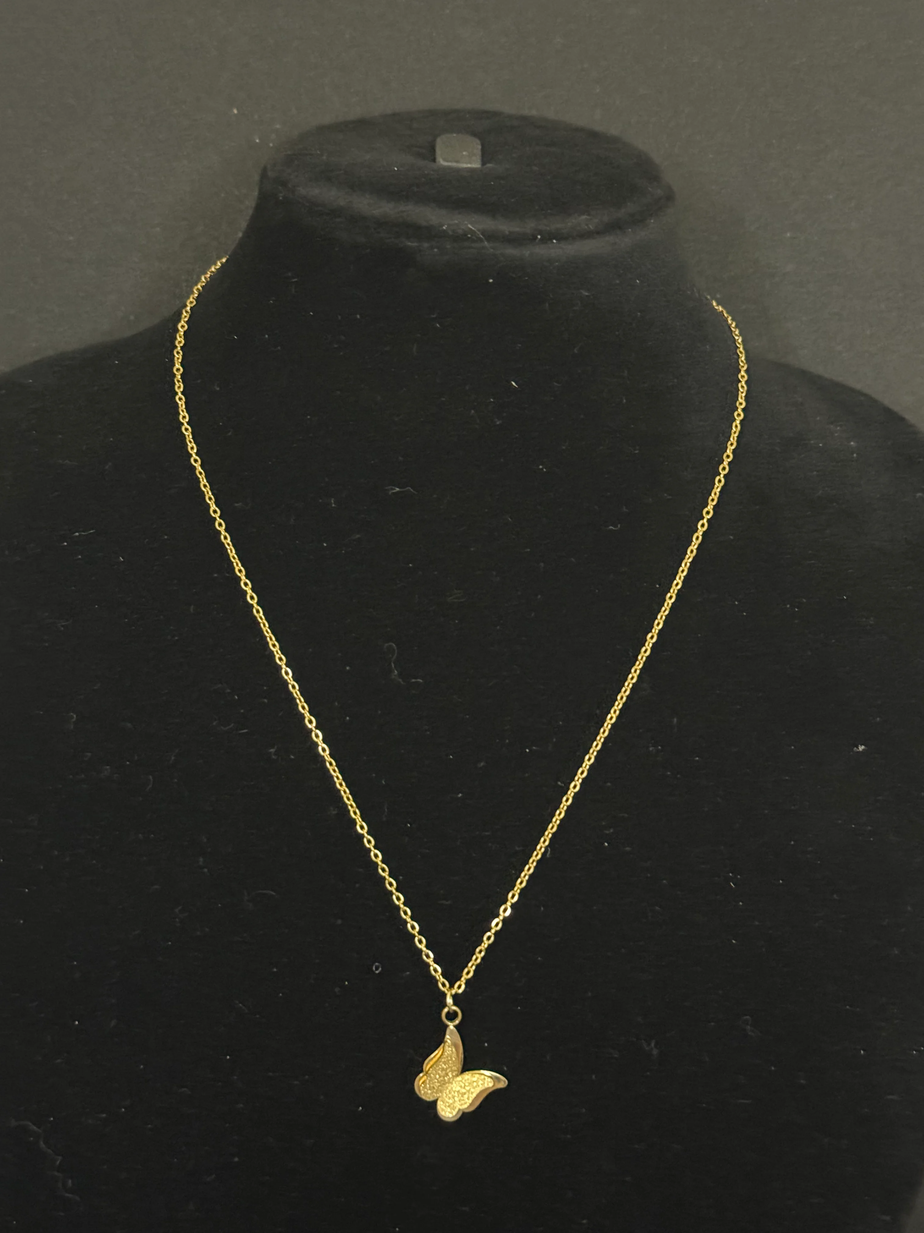 Fluttering Elegance Butterfly Necklace - View 3