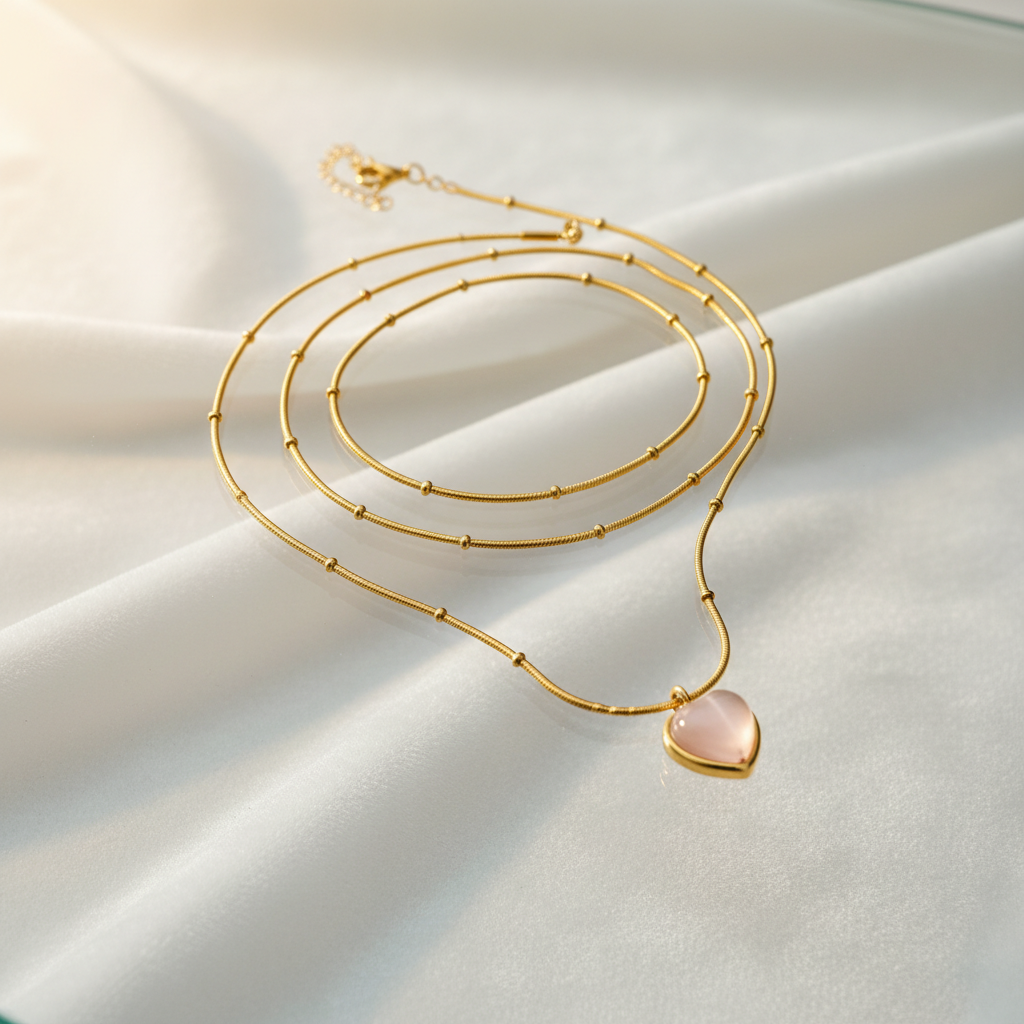 Blush Heart Radiance Necklace - View 3