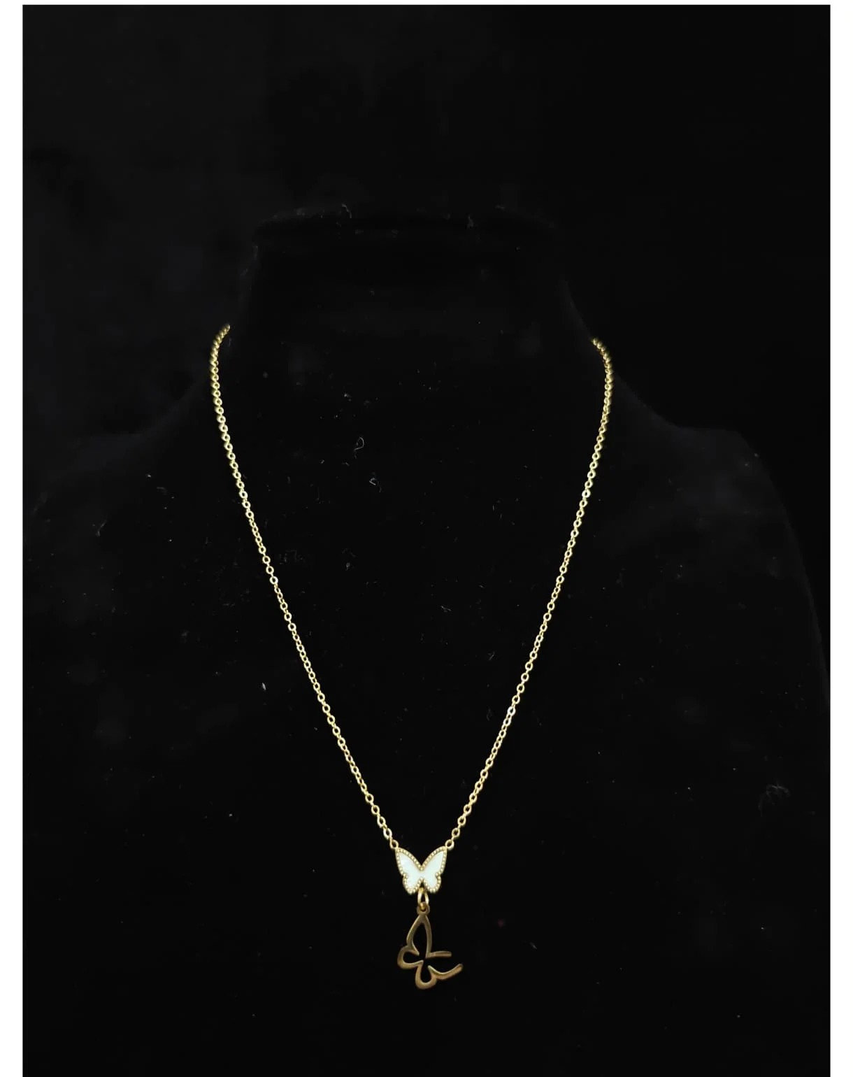 Ethereal Duo Butterfly Necklace - View 3