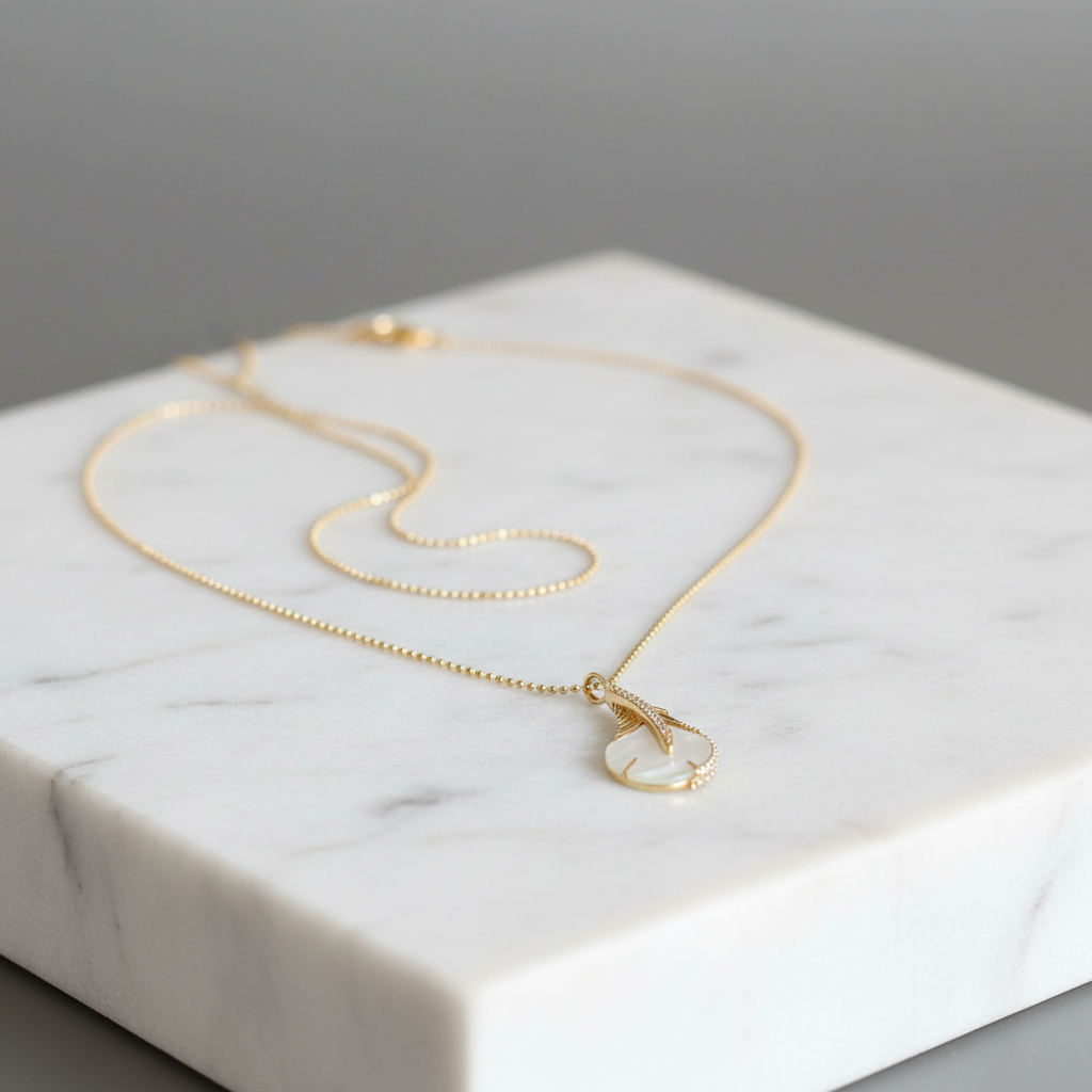 Ethereal Feather Shell Necklace - View 2