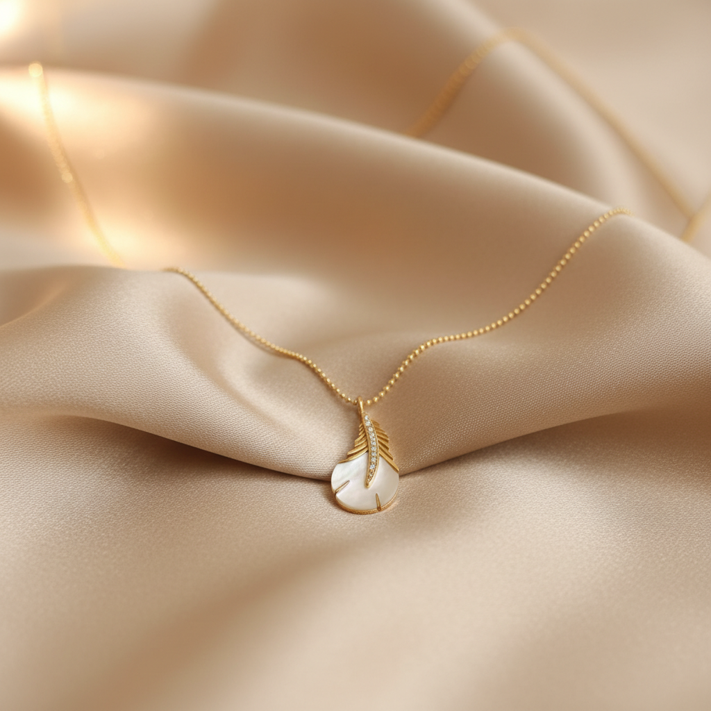 Ethereal Feather Shell Necklace - View 3