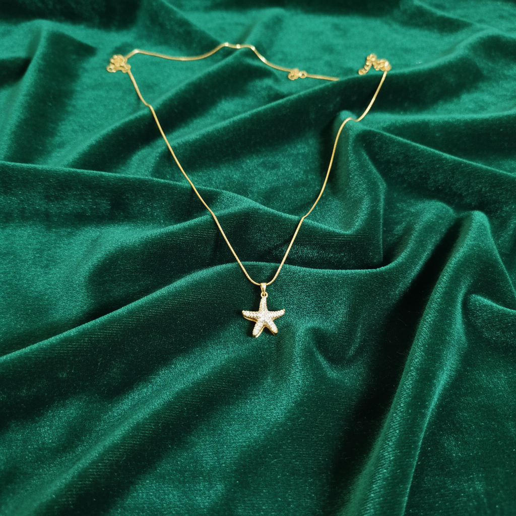Celestial Starfish Pendant Necklace - View 3