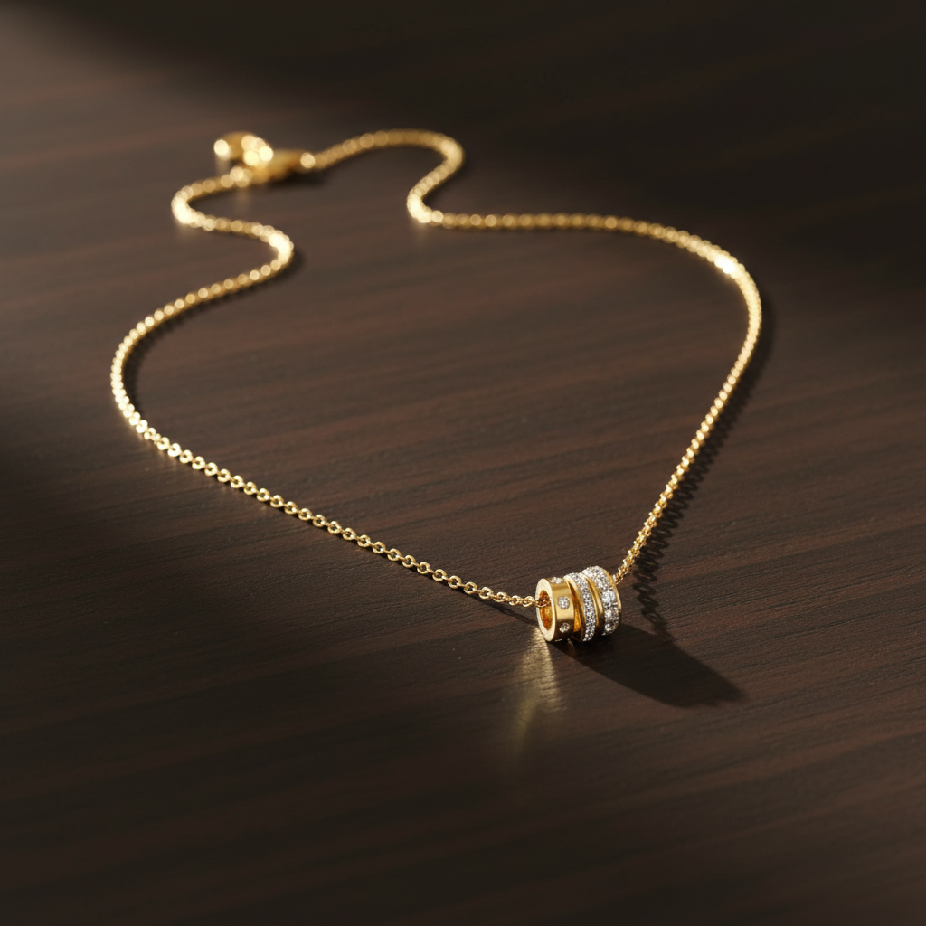 Eternity Trio Anti-Tarnish Necklace - View 3