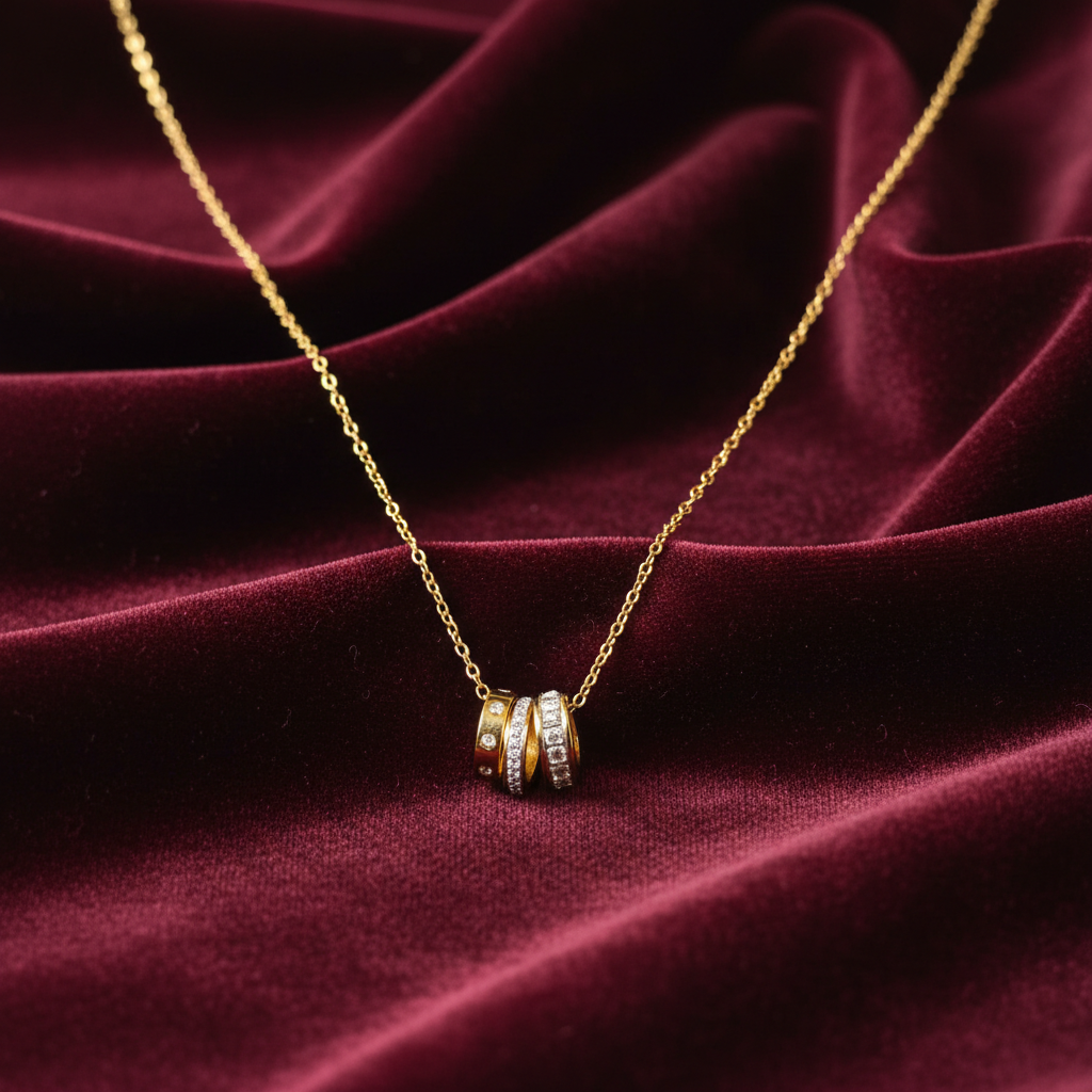 Eternity Trio Anti-Tarnish Necklace