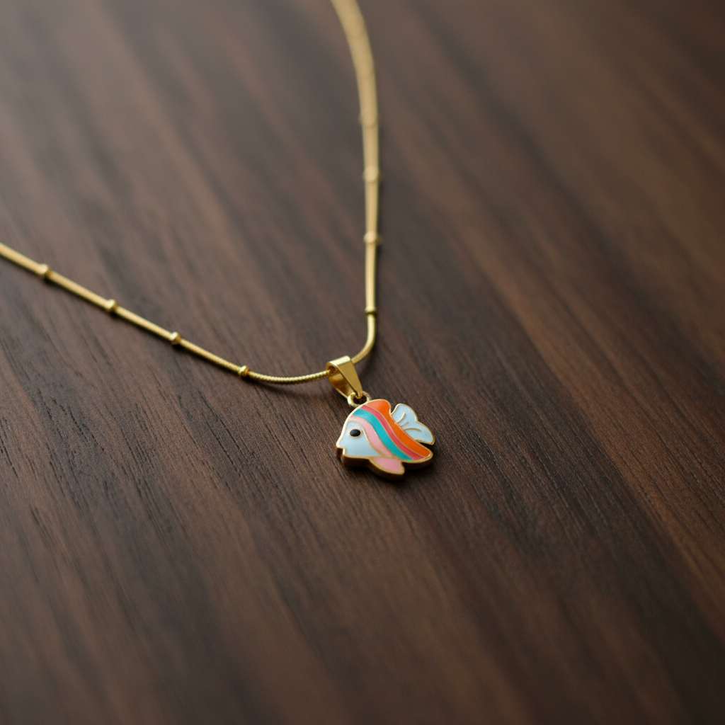 Enchanted Tropic Fish Pendant Necklace - View 3