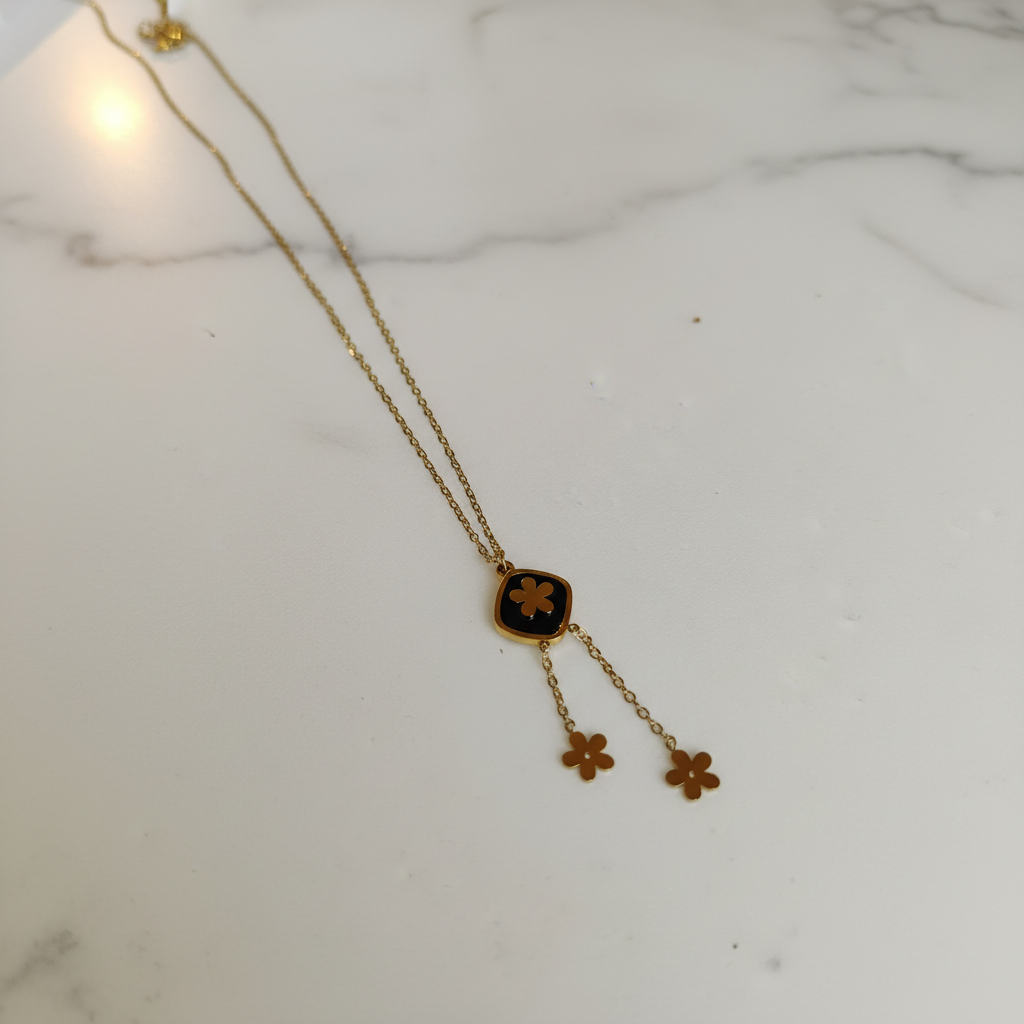 Midnight Bloom Floral Necklace