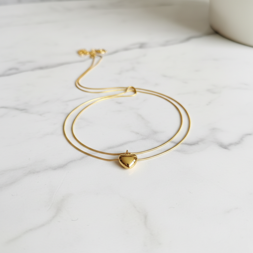 Ethereal Heart Dual-Chain Necklace - View 2