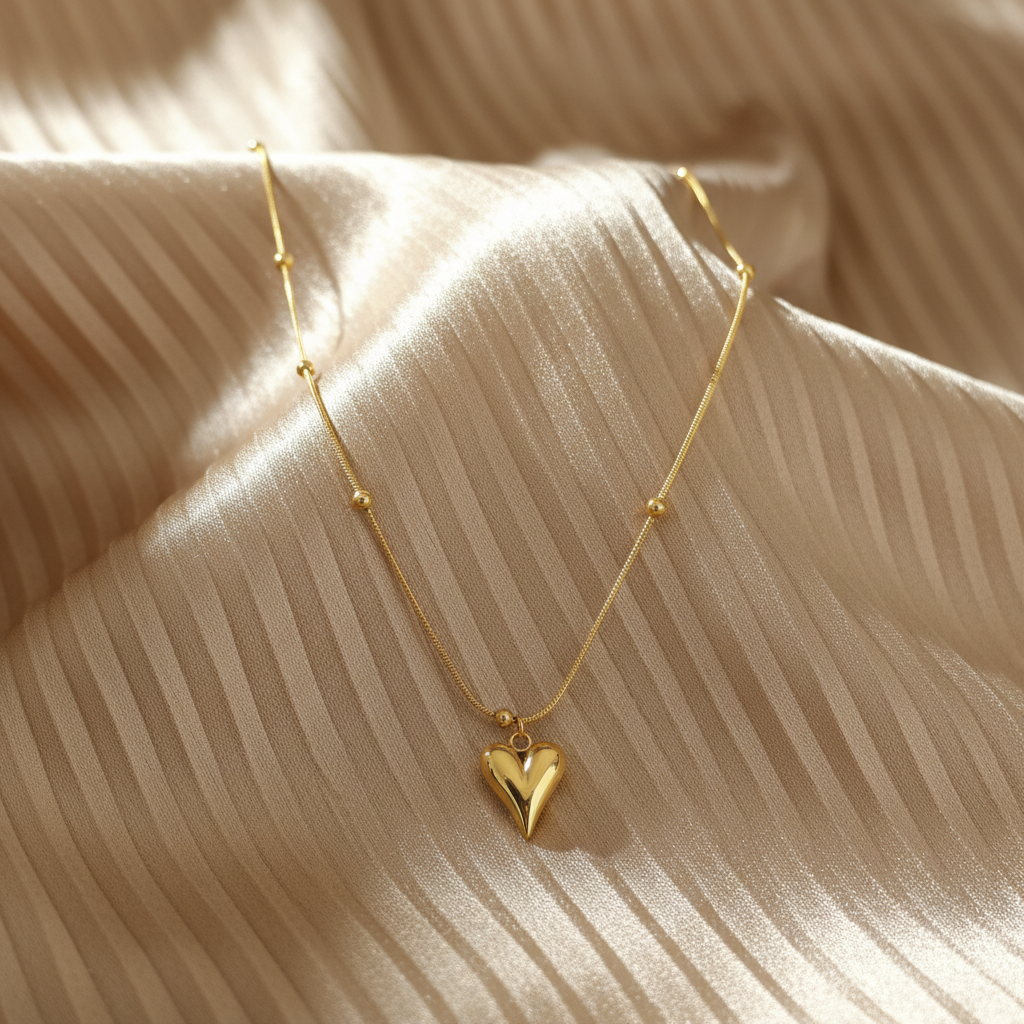 Golden Amour Heart Pendant