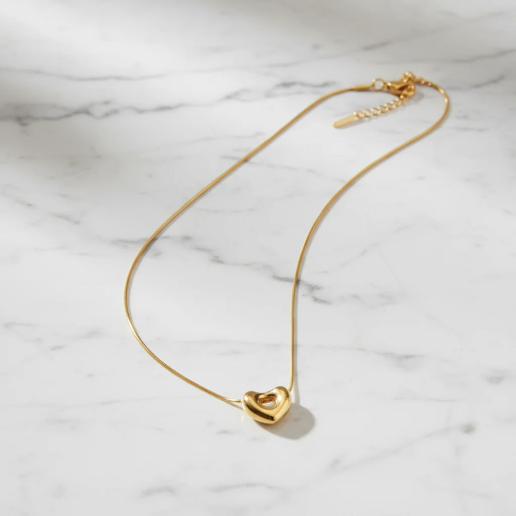 Minimalist Gold Open Heart Pendant Kit