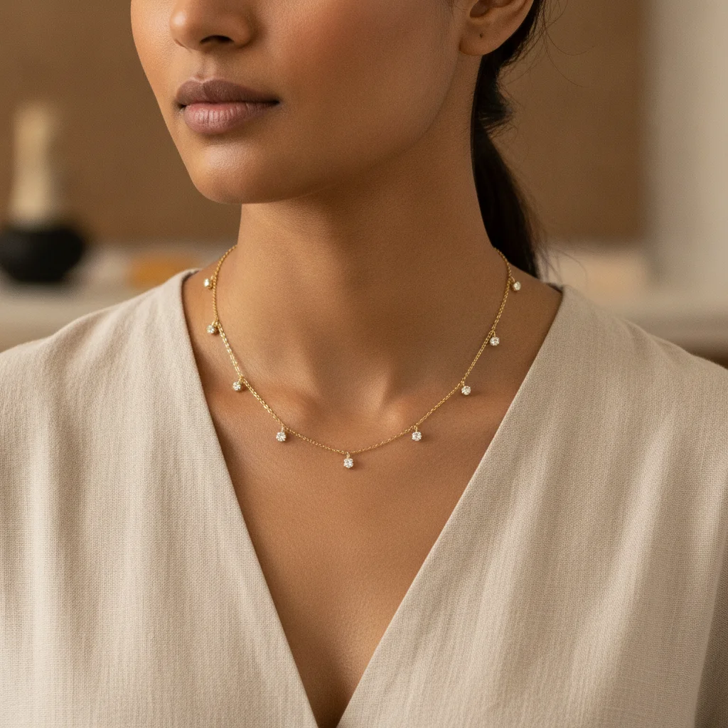 Luminous Dewdrop Anti-Tarnish Necklace