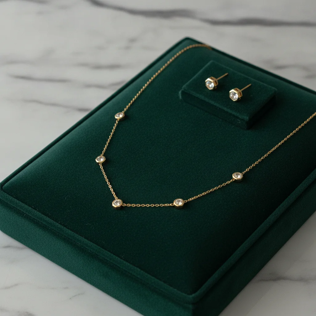 Ethereal Hexagon Anti-Tarnish Jewelry Set