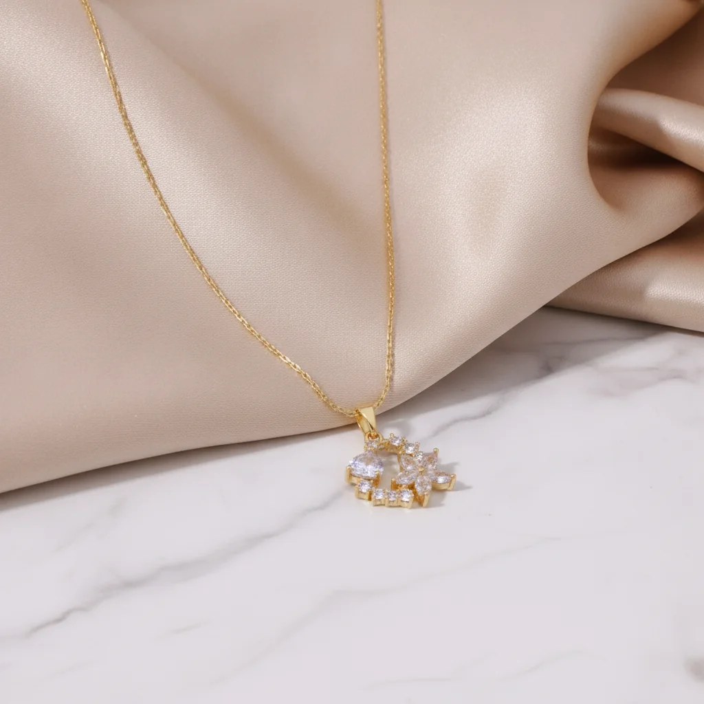 Celestial Bloom Anti-Tarnish Necklace
