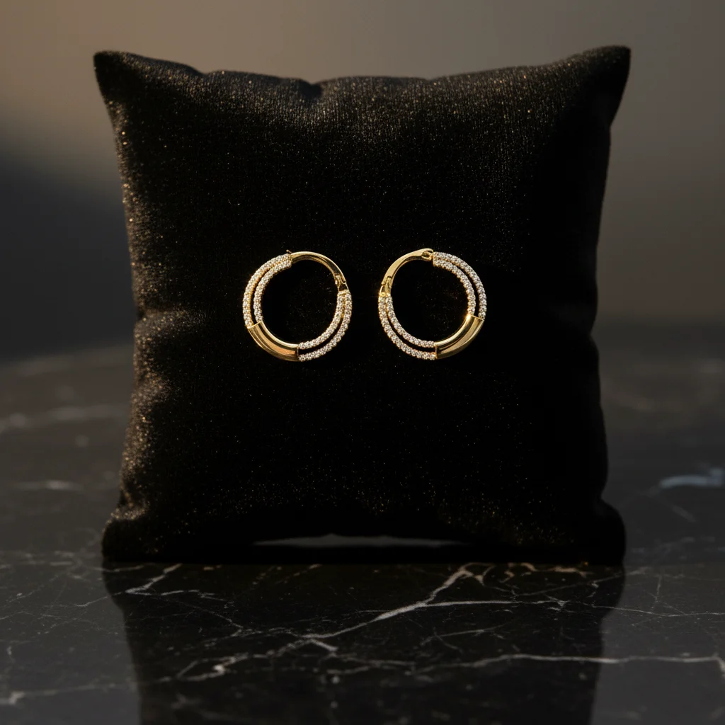 Pavé Radiance Gold Hoop Anti-Tarnish Kit