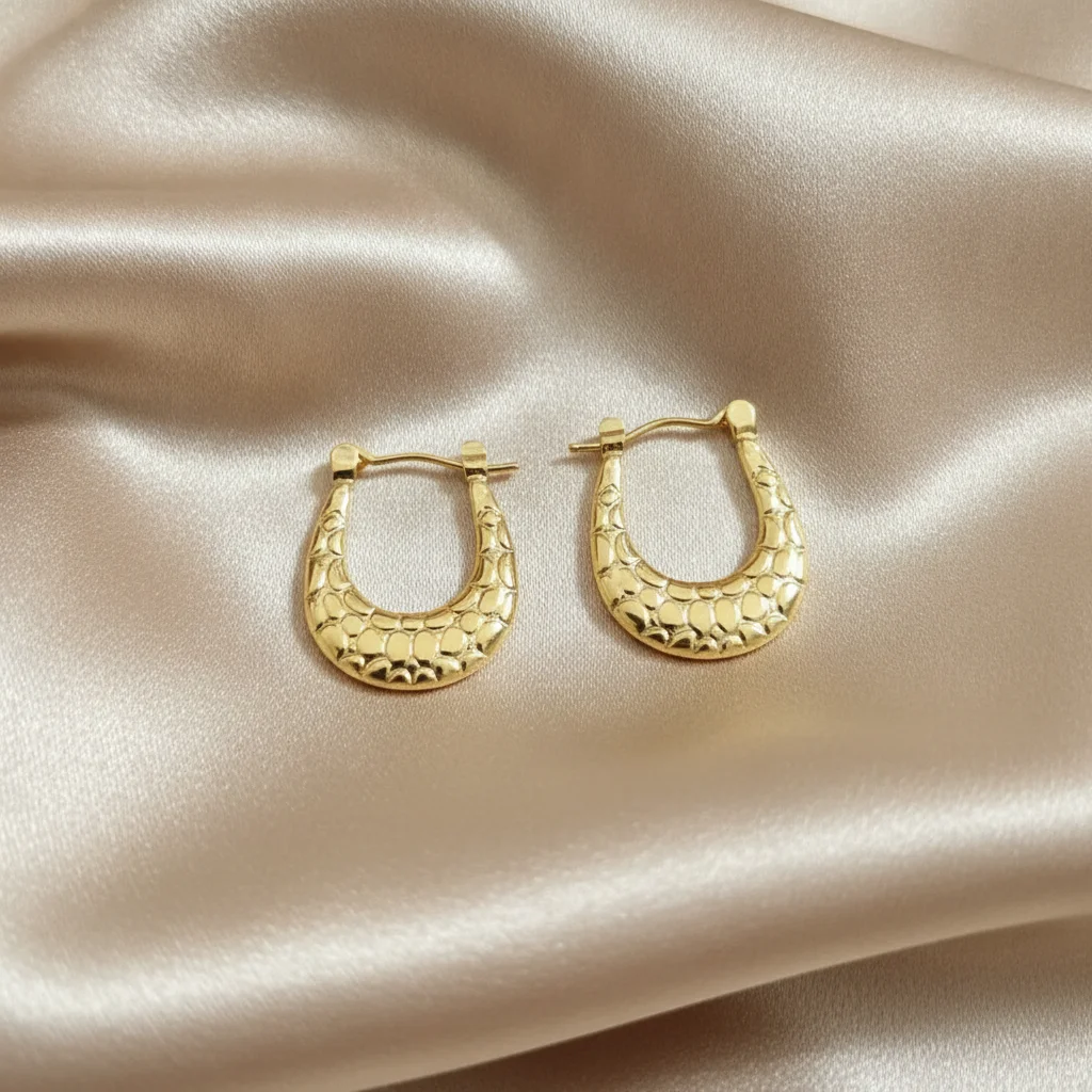 Aurora Textured Anti-Tarnish Hoops
