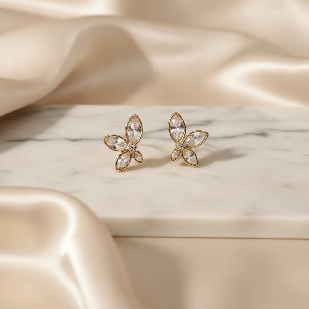 Marquise Butterfly Anti-Tarnish Earrings