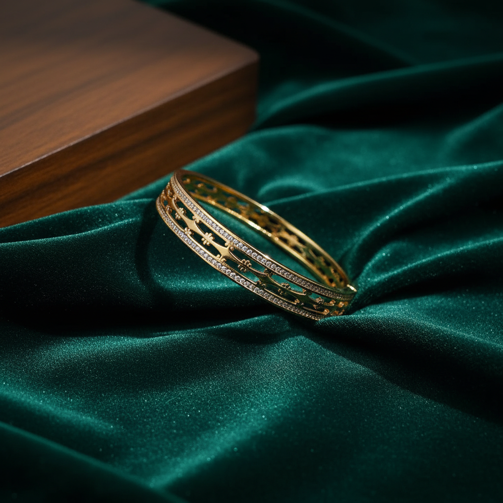 Royal Filigree Stone-Studded Kada