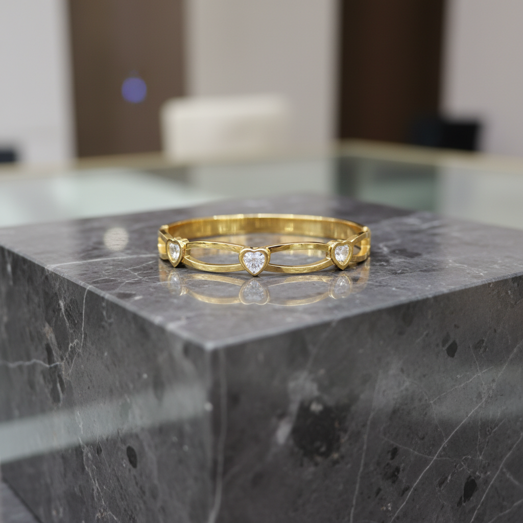 Amour Infinite Heart Bangle - View 2