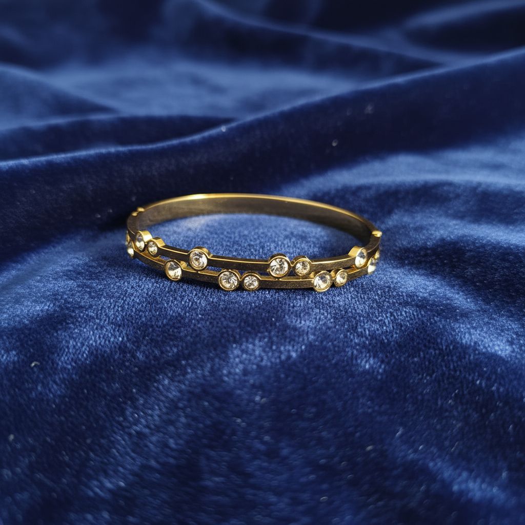 Celestial Orbit Crystal Bangle