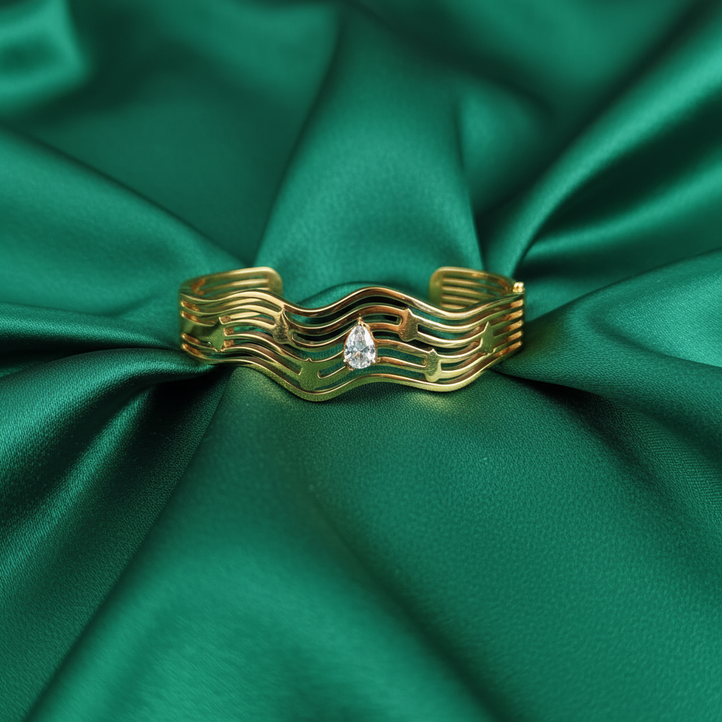 Ethereal Symphony Wave Cuff - View 2