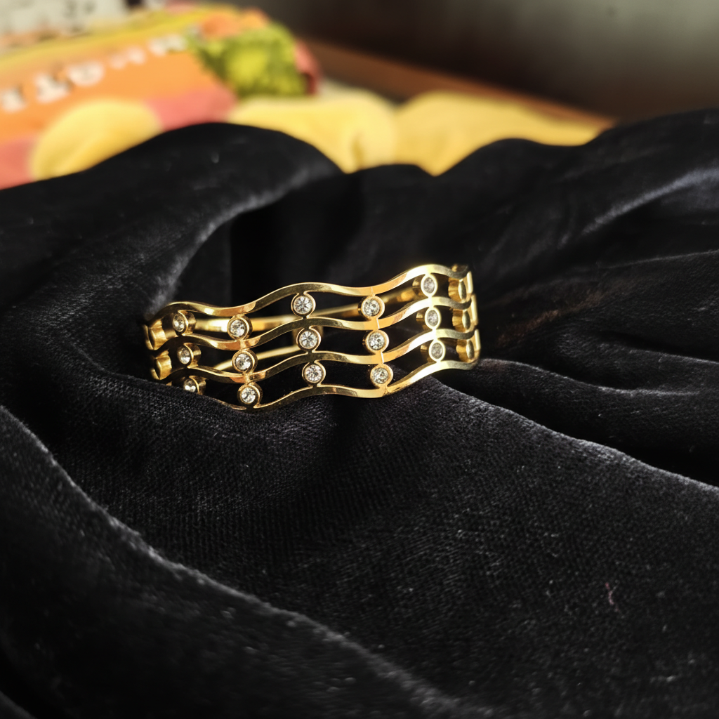 Ethereal Waves Zircon Bangle