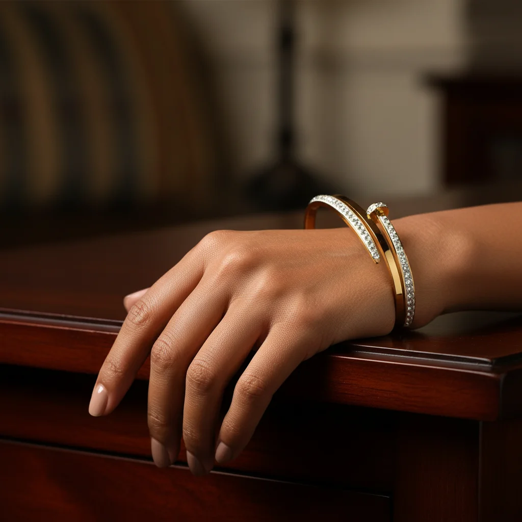 Ethereal Nail Crystal Bangle