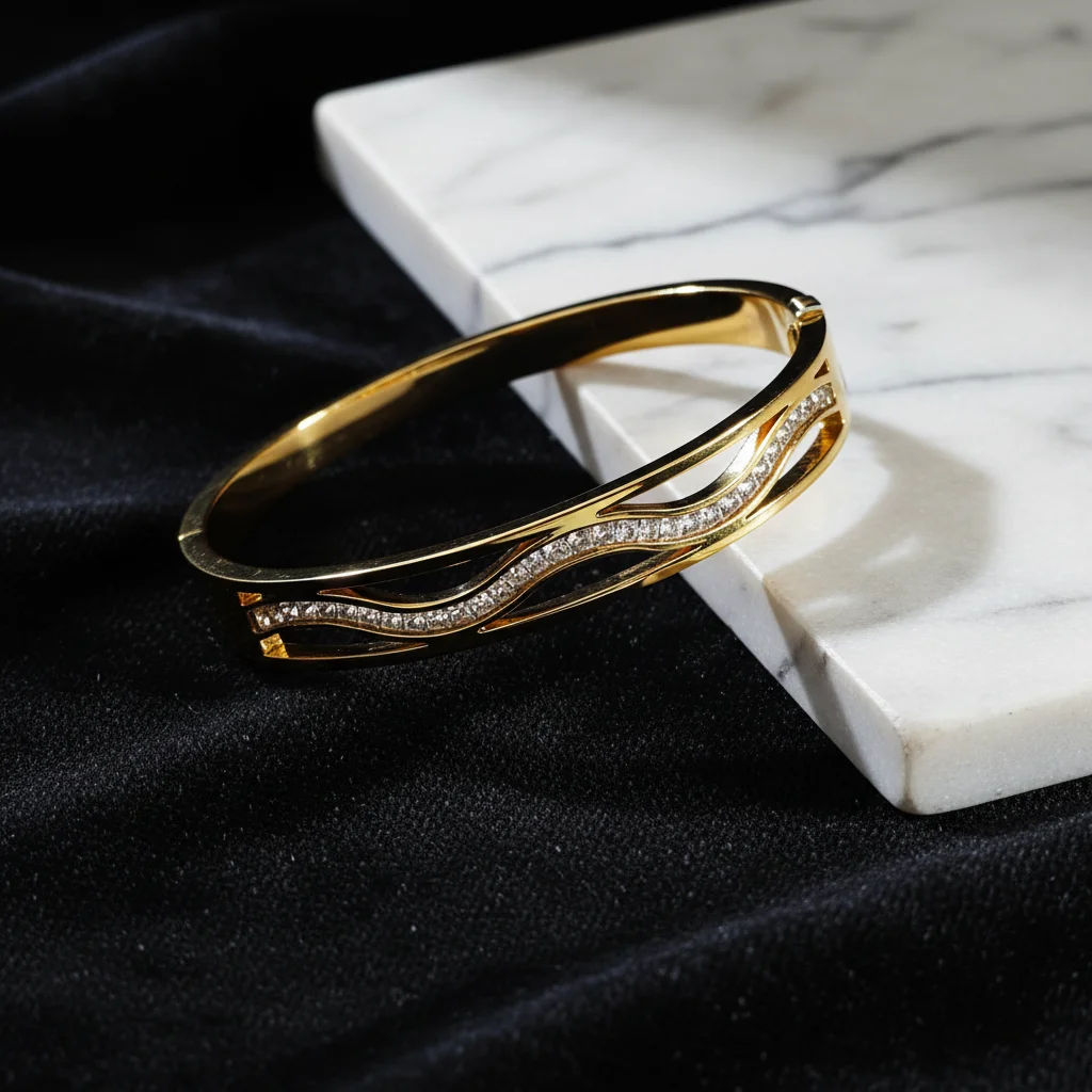 Gilded Wave Crystal Bangle Kit