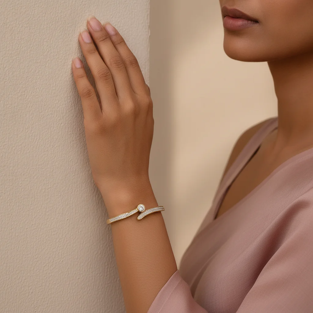 Ethereal Aura Anti-Tarnish Bangle Set