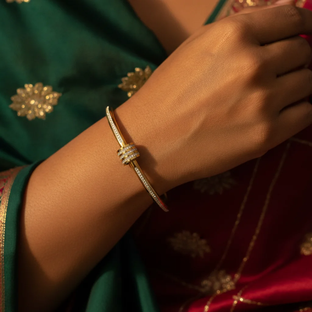 Gilded Radiance Anti-Tarnish Bangle