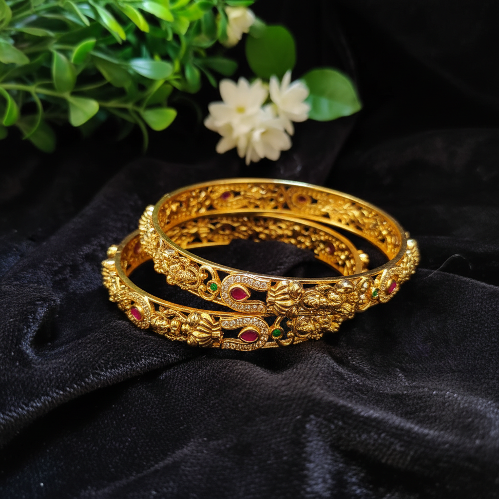 Divine Heritage Matte Antique Bangles