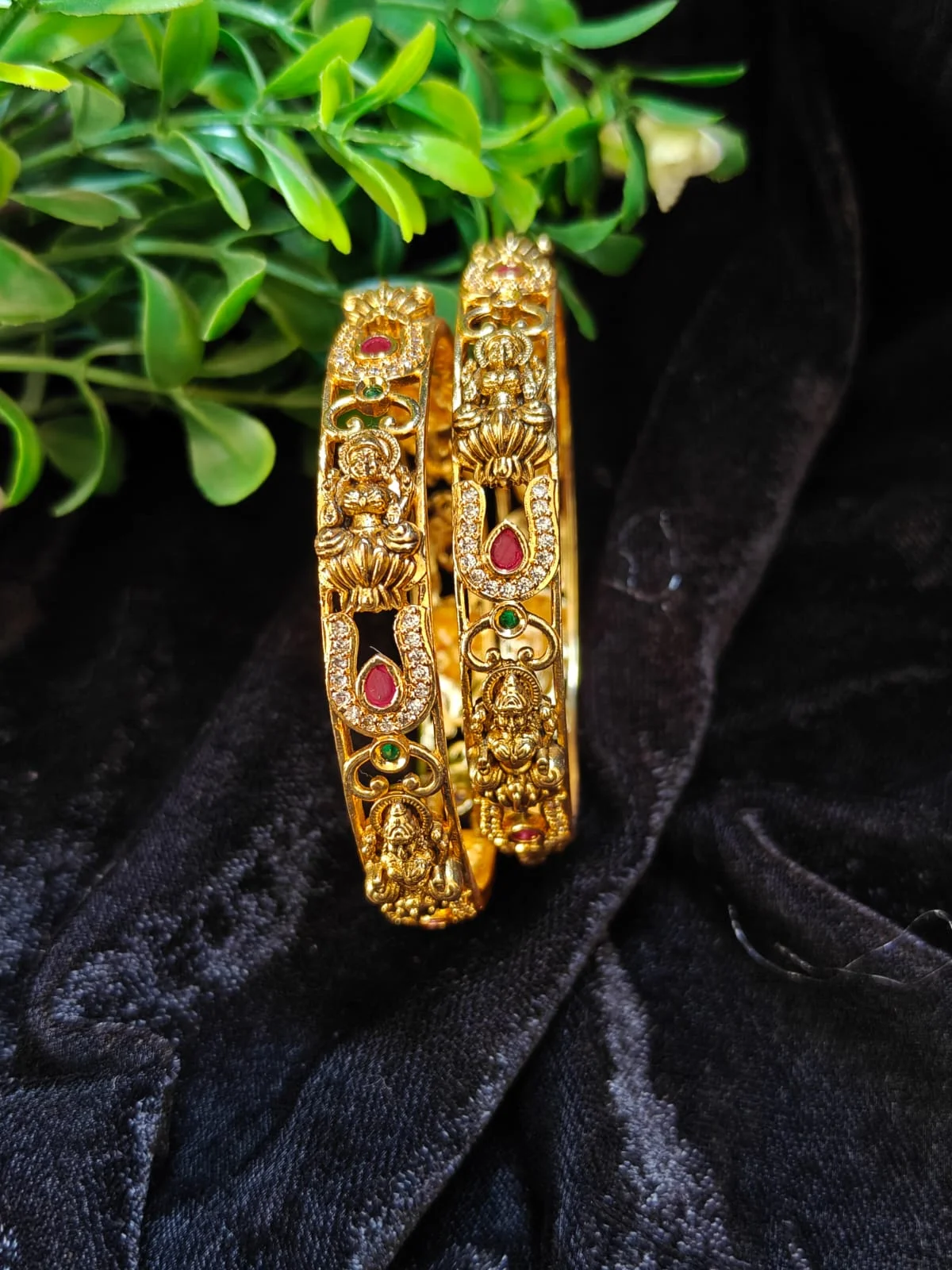 Divine Heritage Matte Antique Bangles - View 2