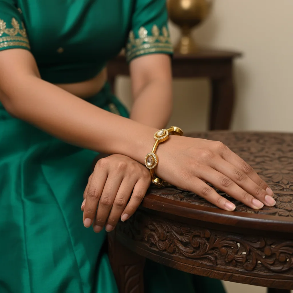 Aura Kundan Halo Bangles