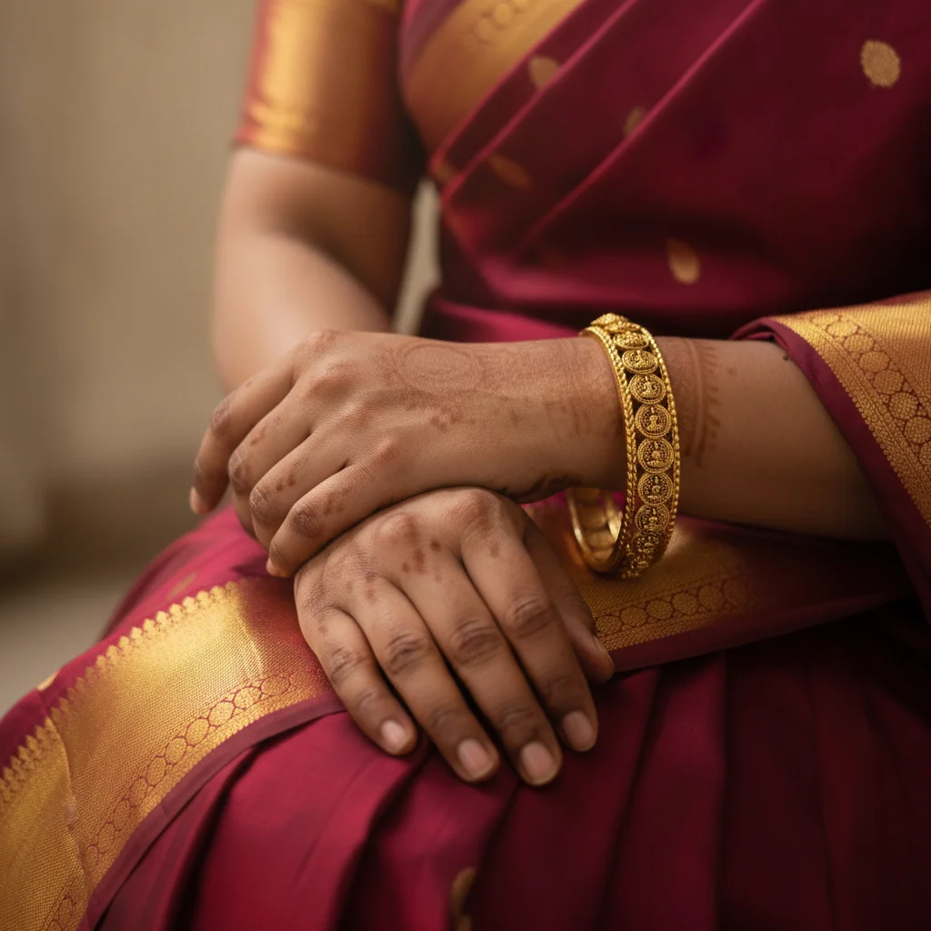 Divine Lakshmi Coin Temple Bangles