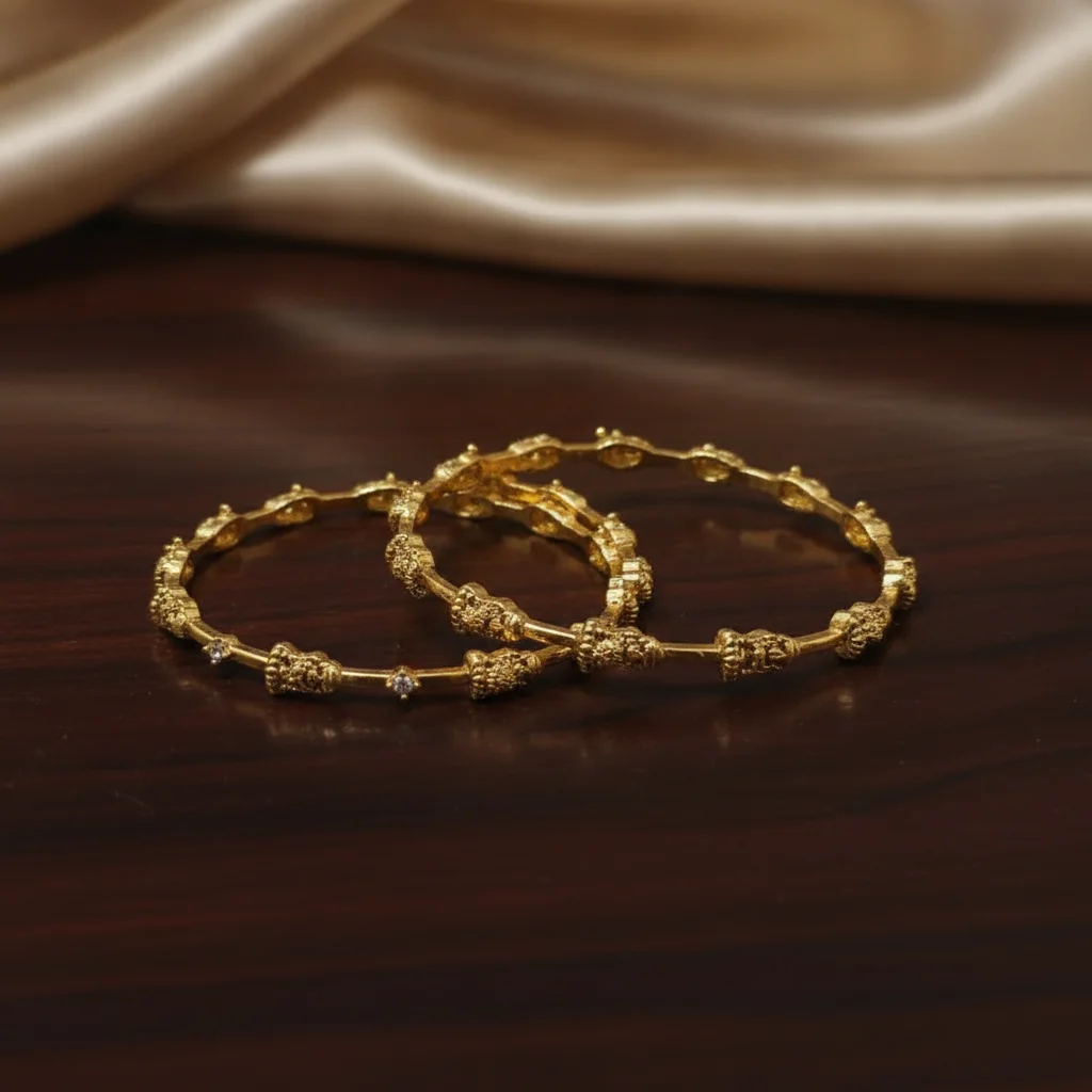 Heritage Harmony Antique Gold Bangles