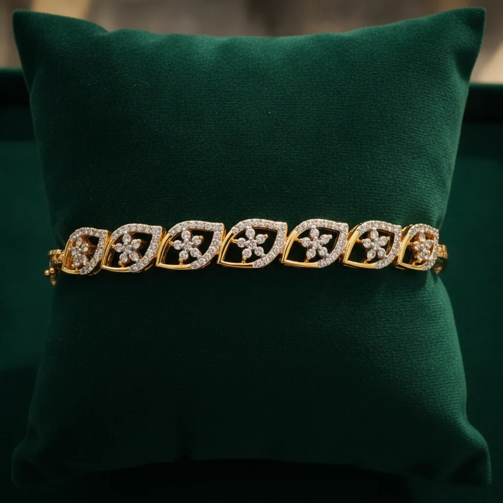Gilded Bloom CZ Bracelet