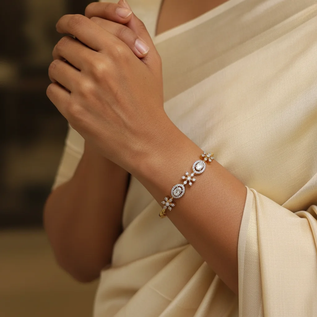 Floral & Oval Glimmer Bracelet