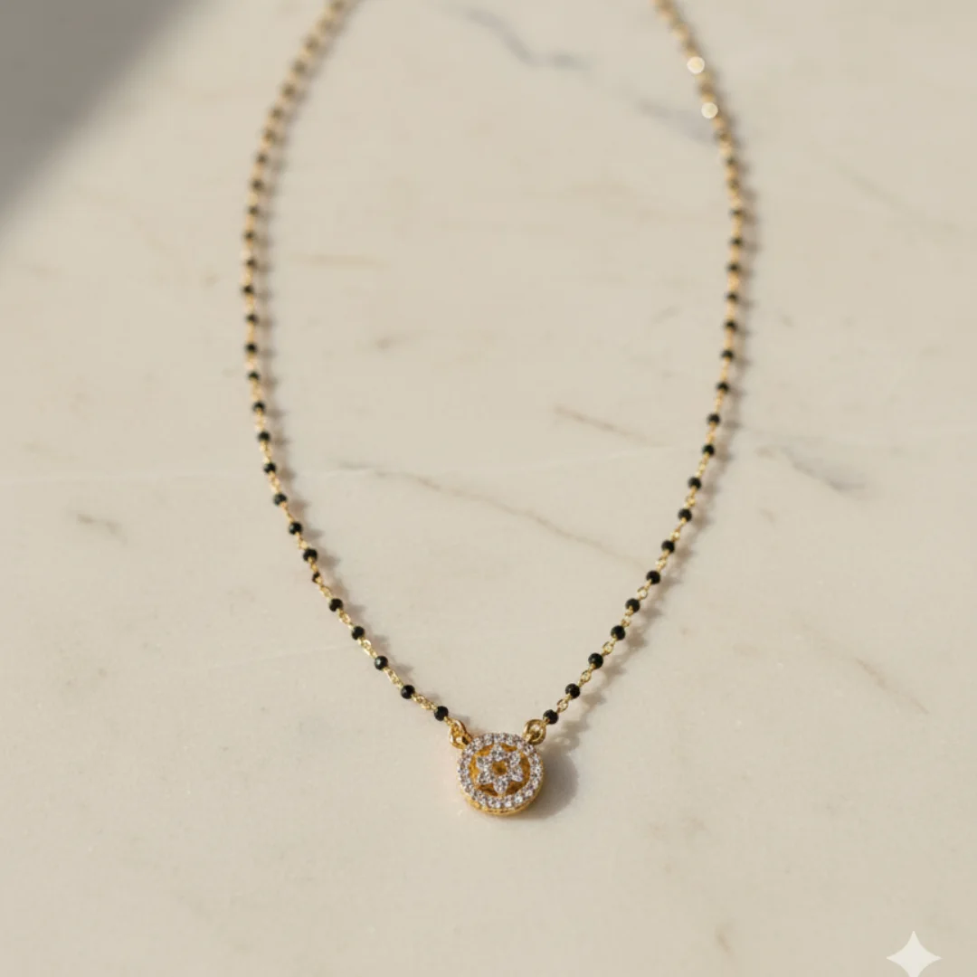 Radiant Bloom Mangalsutra Chain - View 5