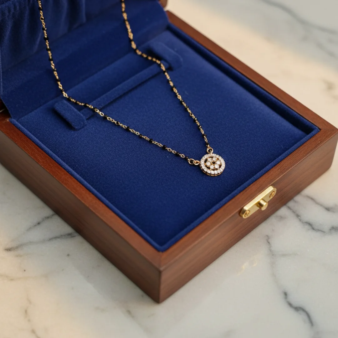 Radiant Bloom Mangalsutra Chain - View 6