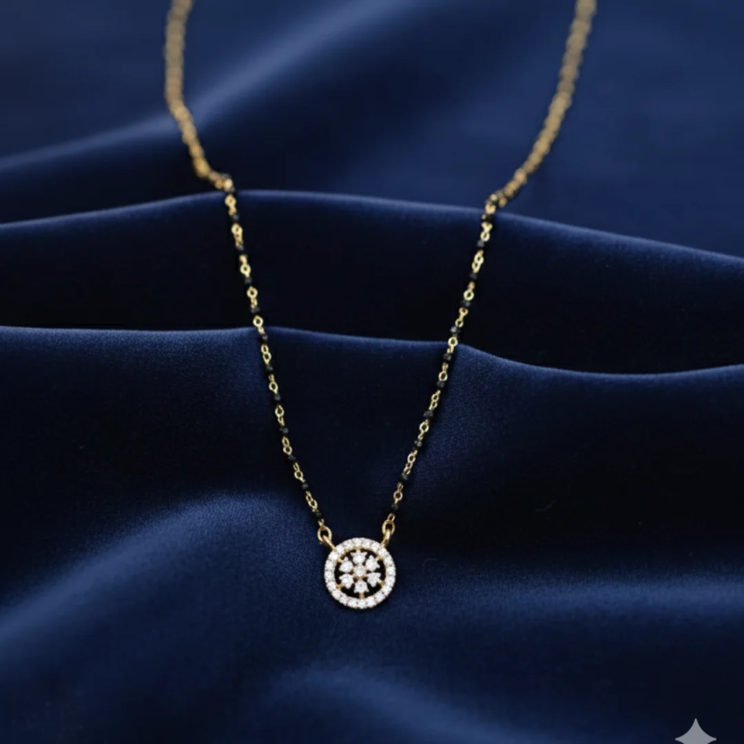 Radiant Bloom Mangalsutra Chain - View 7