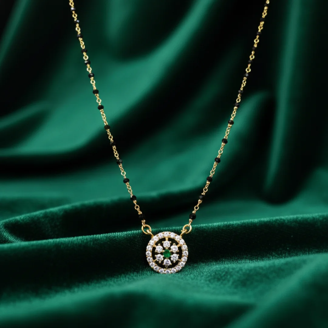 Radiant Bloom Mangalsutra Chain - View 9