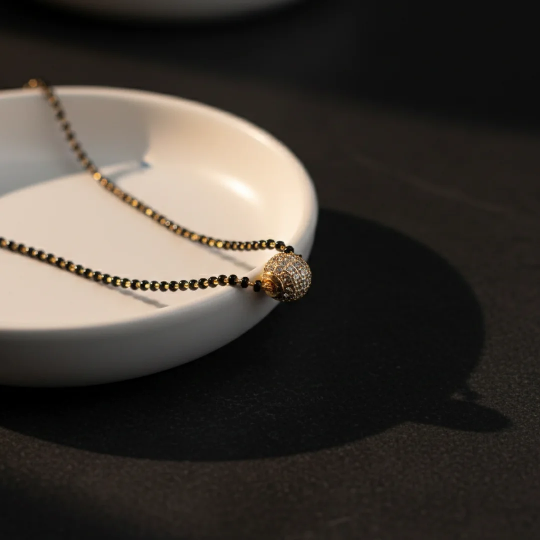 Celestial Radiance Black Bead Chain - View 2