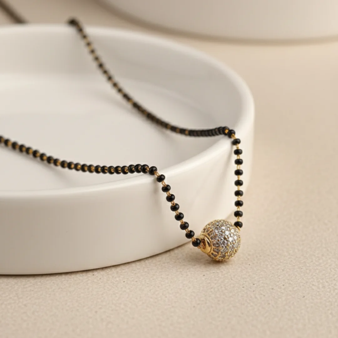 Celestial Radiance Black Bead Chain - View 3